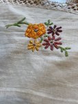 画像4: お花の手刺繍　ドイリー　オーバル